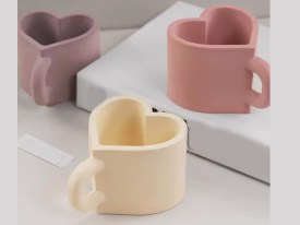 Molde silicona tacita corazon